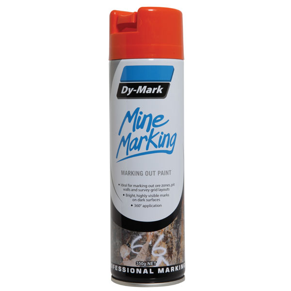 DY-MARK MINE MARKING VERTICAL ORANGE 350G AEROSOL 